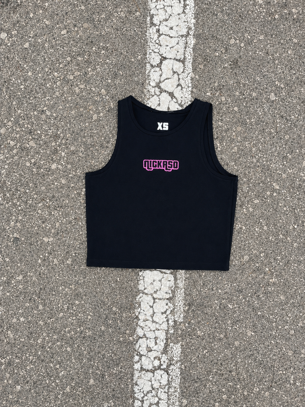 Top Crop Urban Love Black