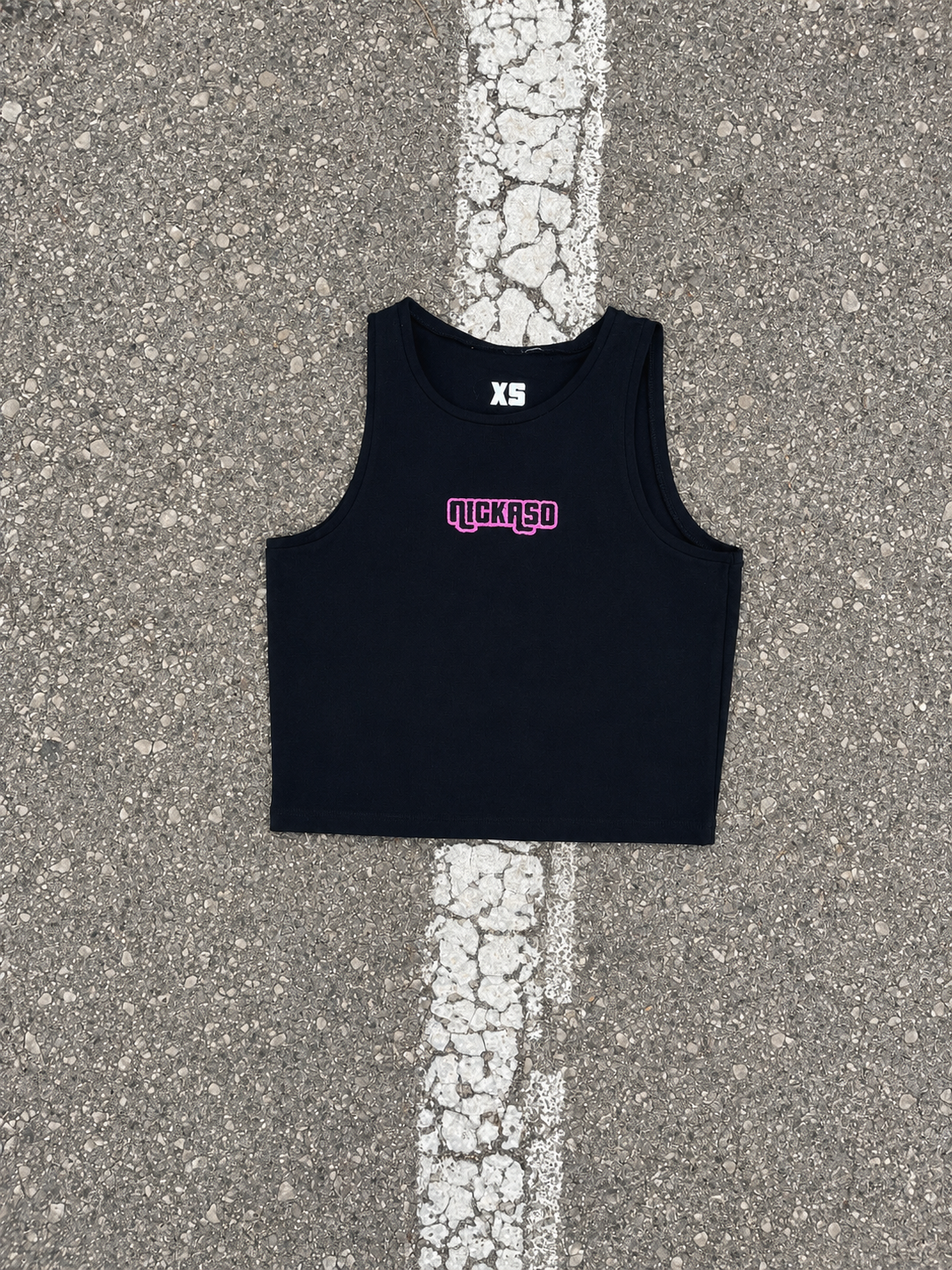 Top Crop Urban Love Black