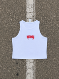 Top Crop Metal Nko White