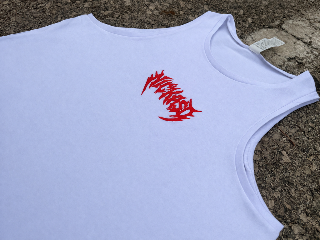 Top Crop Metal Nko White