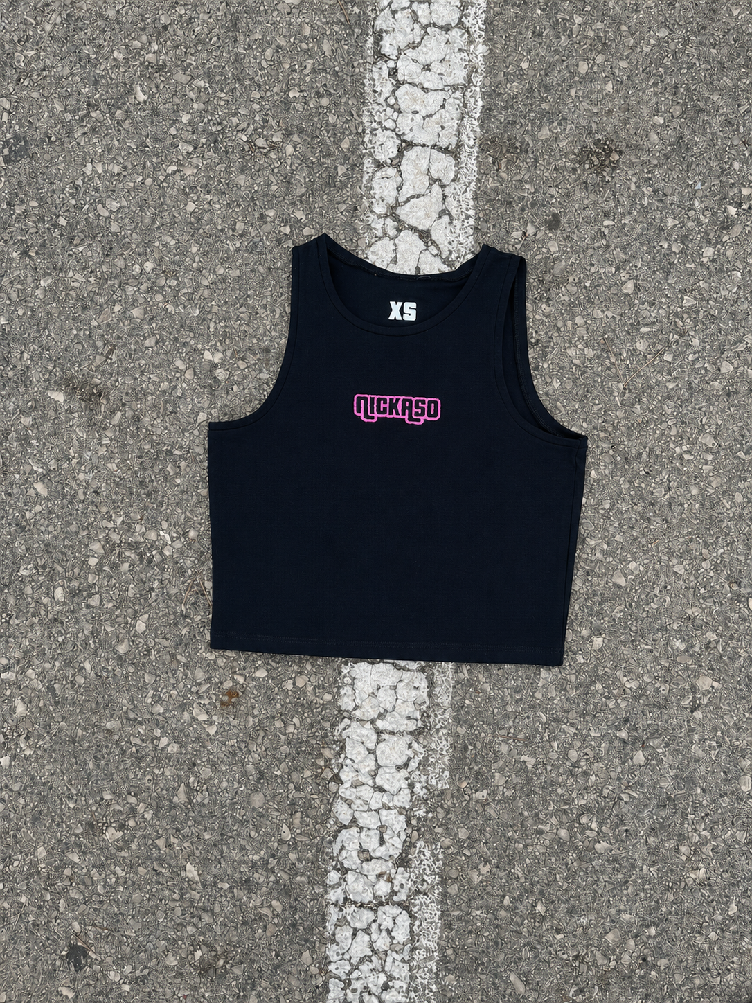 Top Crop Urban Love Black
