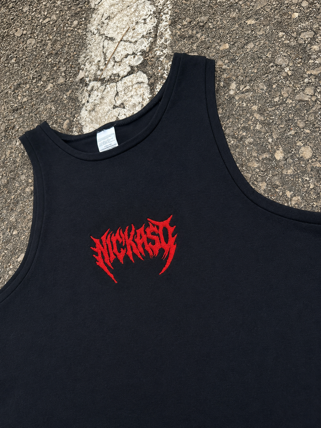 Top Crop Metal Nko Black